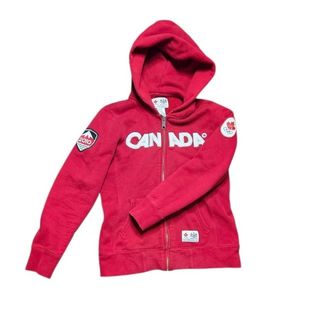 Vancouver 2010 Olympics Canada Zip Hoodie Youth L 10/12 Hudson's Bay Canadian